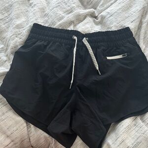 NWOT Vuori Black Shorts with Gray Accent